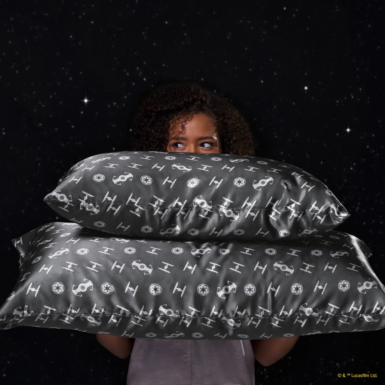 Star Wars™ &amp; Kitsch Satin Pillowcase in Galactic Empire