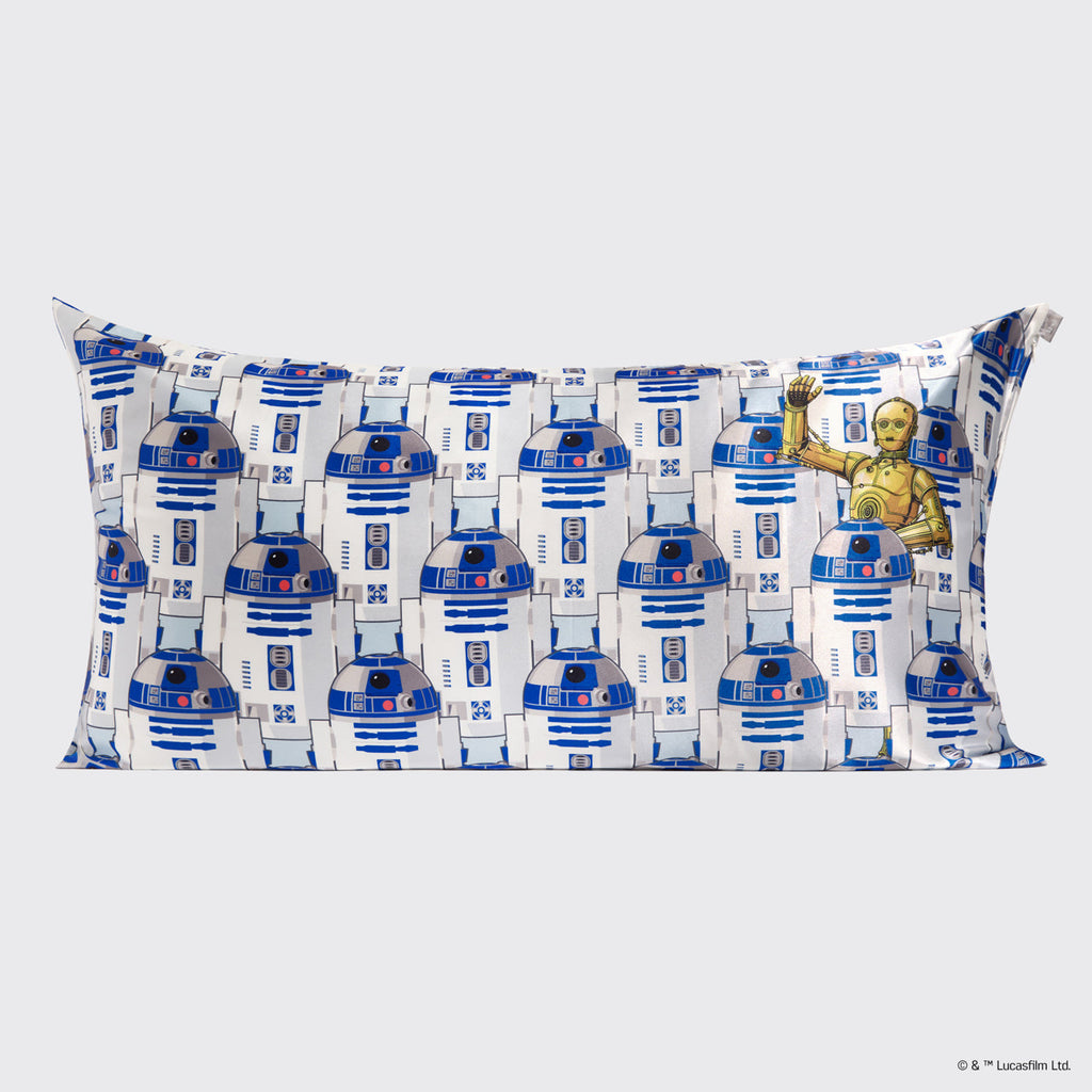 Star Wars™ &amp; Kitsch Satin Pillowcase in R2-D2 &amp; C-3PO 4 Pack - King
