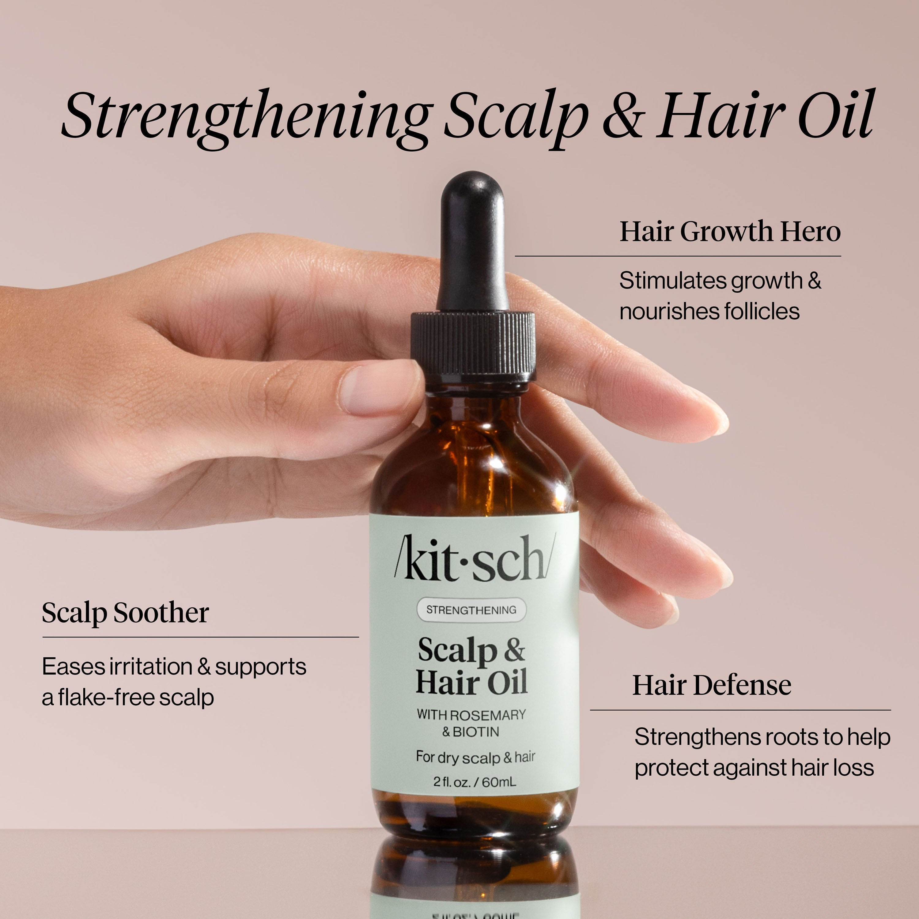 Strengthening Rosemary &amp; Biotin Scalp &amp; Hair Oil - 2fl oz./60mL