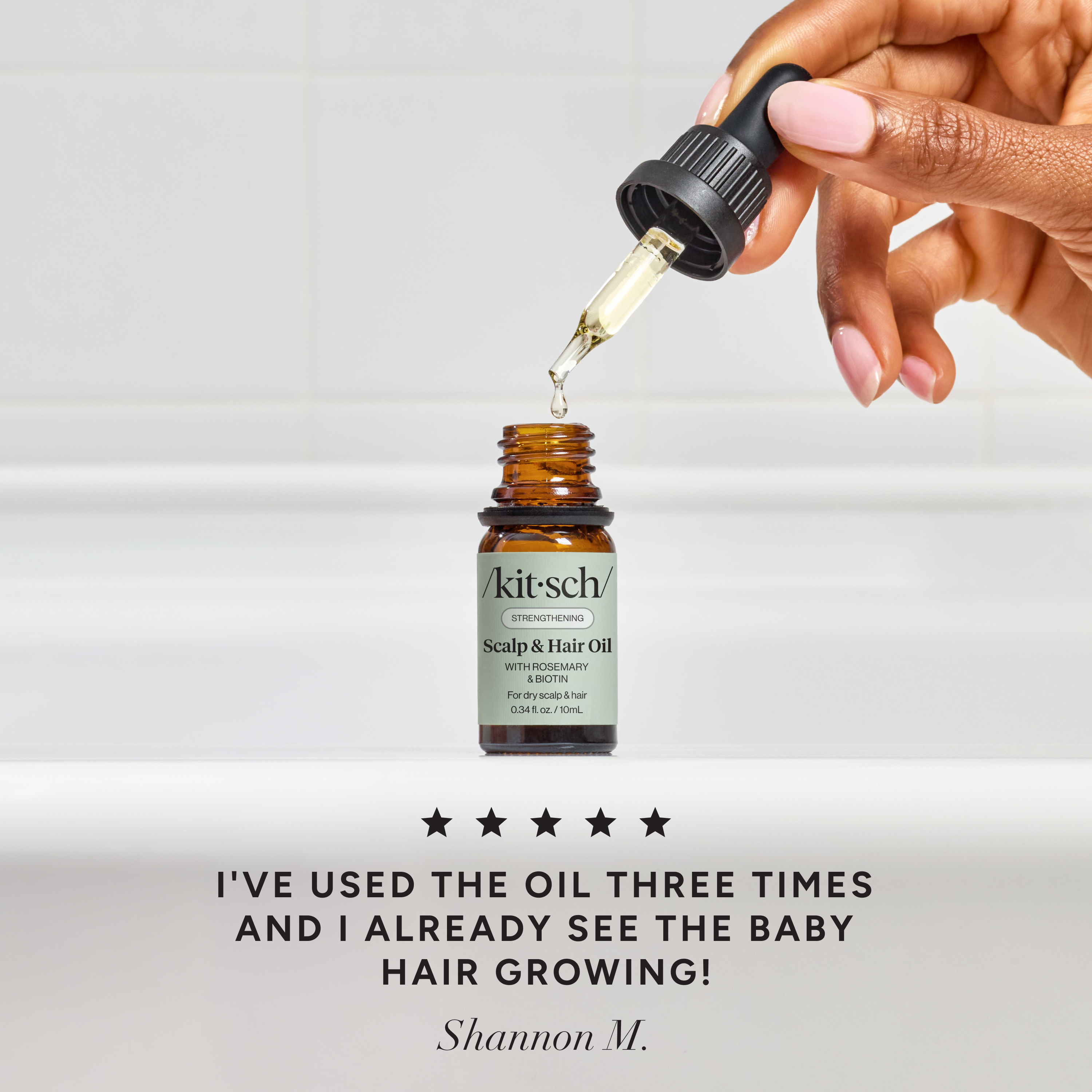 Strengthening Rosemary &amp; Biotin Scalp &amp; Hair Oil - 0.34fl oz./10mL