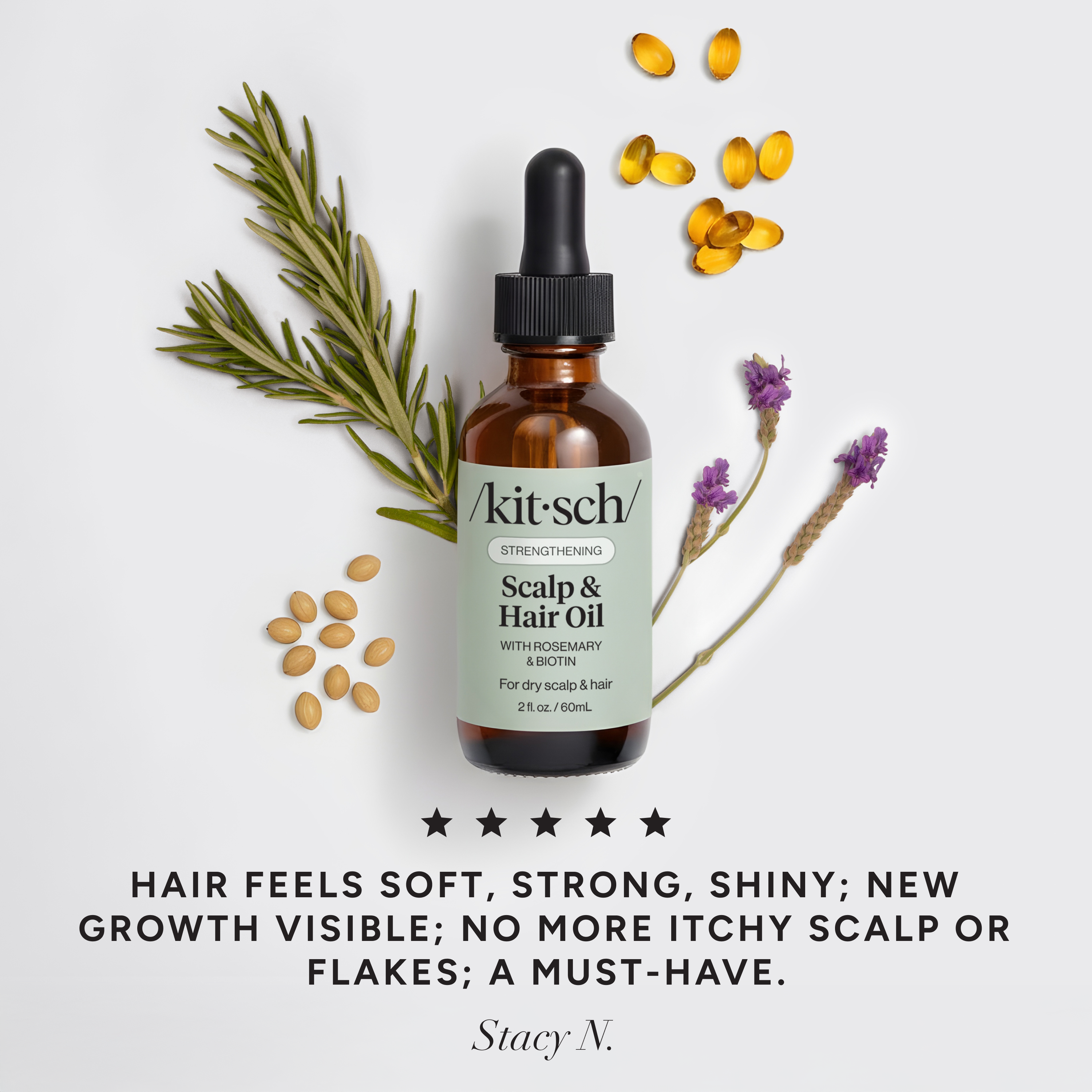 Strengthening Rosemary &amp; Biotin Scalp &amp; Hair Oil 3 Pack