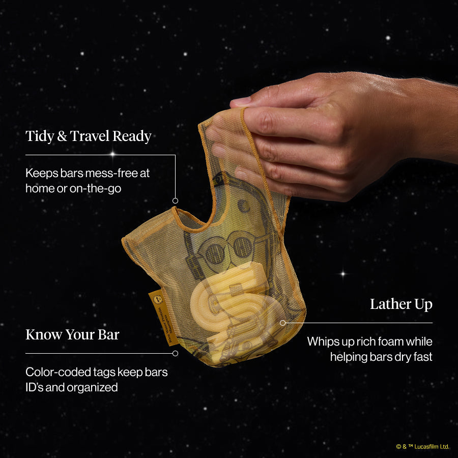 Star Wars™ &amp; Kitsch Shampoo Bar Saver Bag - C-3PO